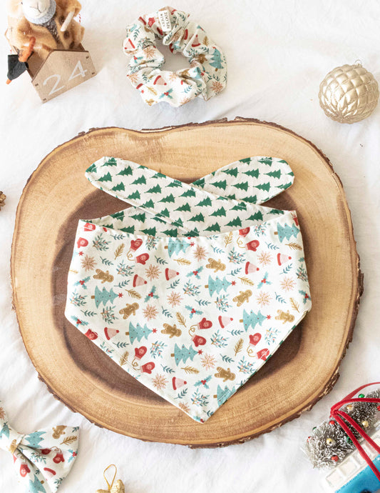 Frosty Festivities Reversible Pet Bandana