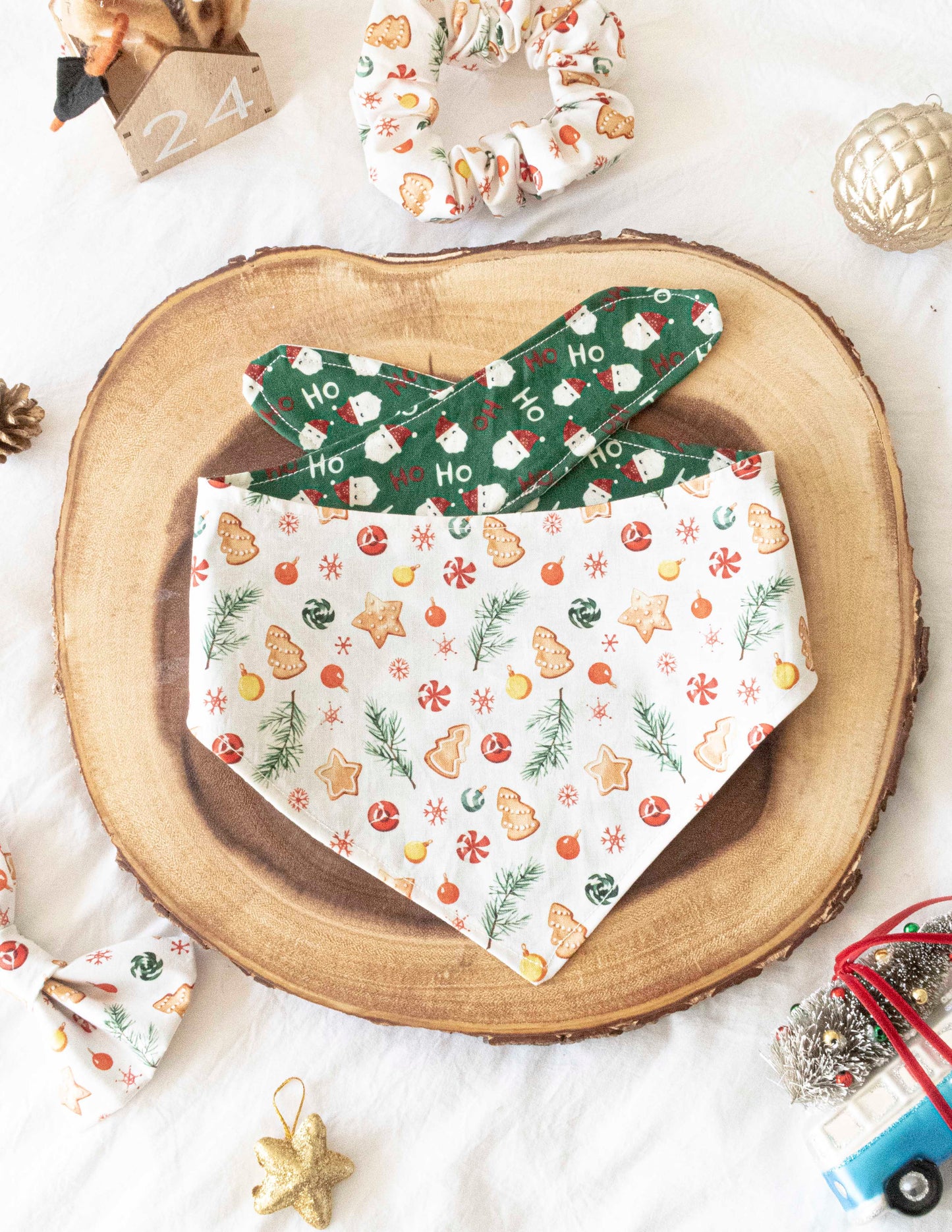 XMAS HOHO Reversible Dog Bandana
