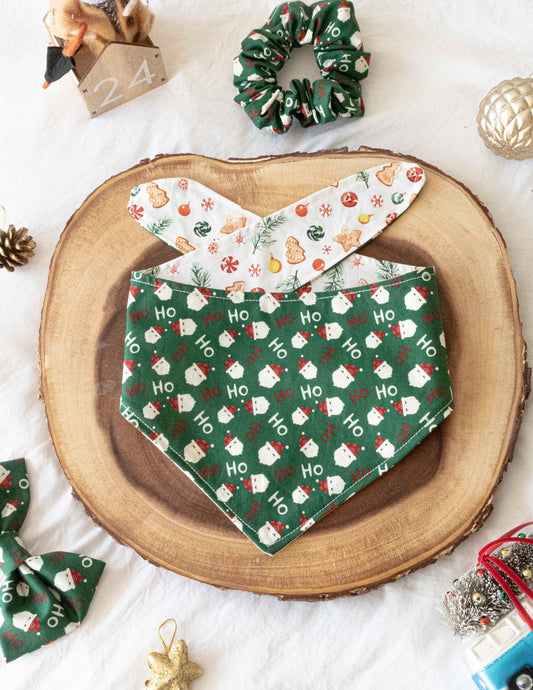 XMAS HOHO Reversible Dog Bandana