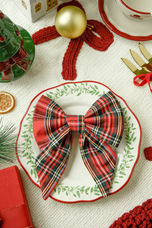 Tartan Plaid Sailor Bow