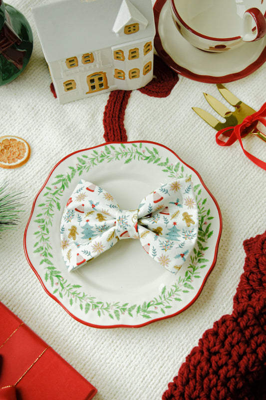 Frosty Festivities Pet Bow Tie
