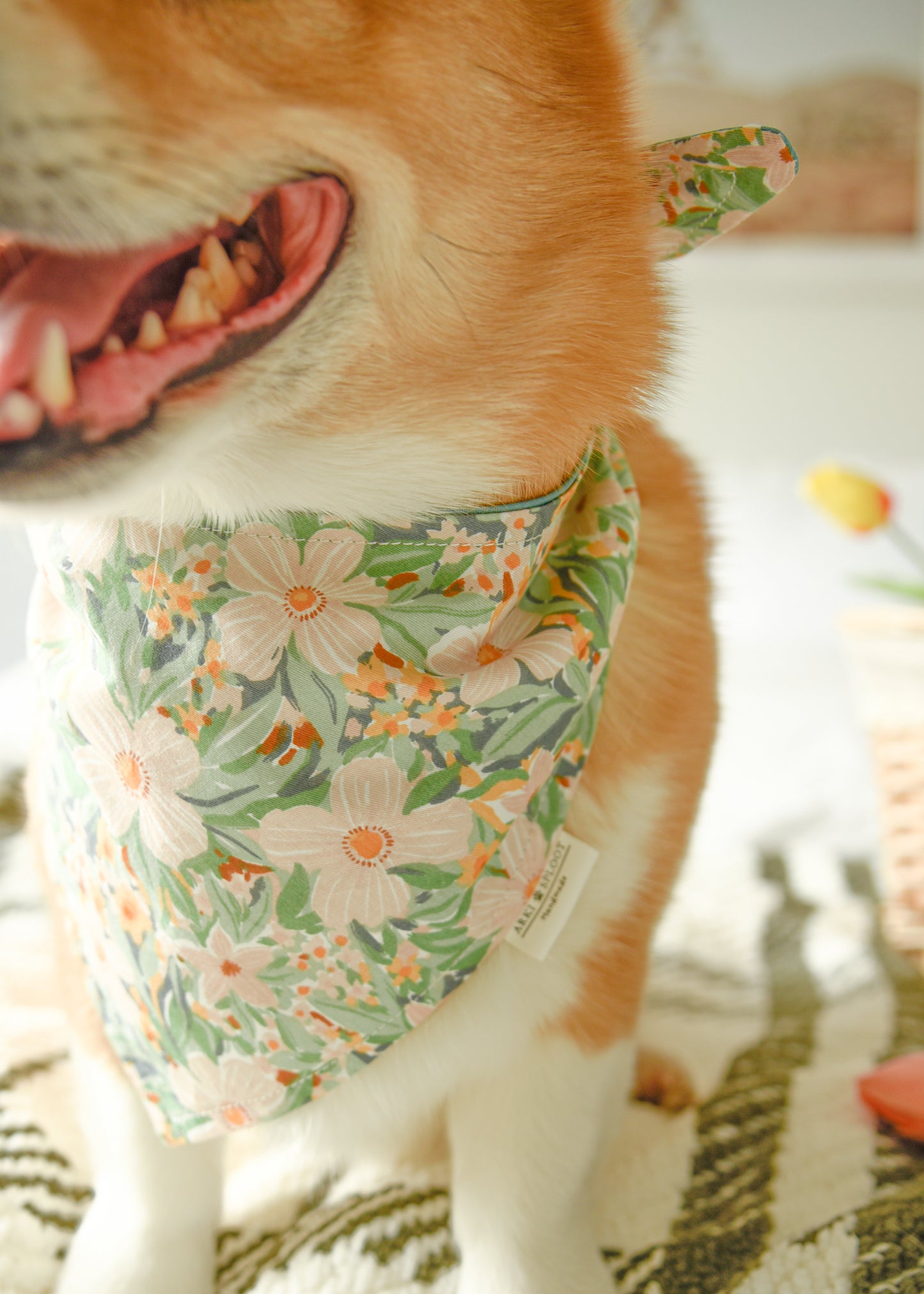 The Sage Garden Reversible Bandana | Snap-On Cotton Pet Scarf