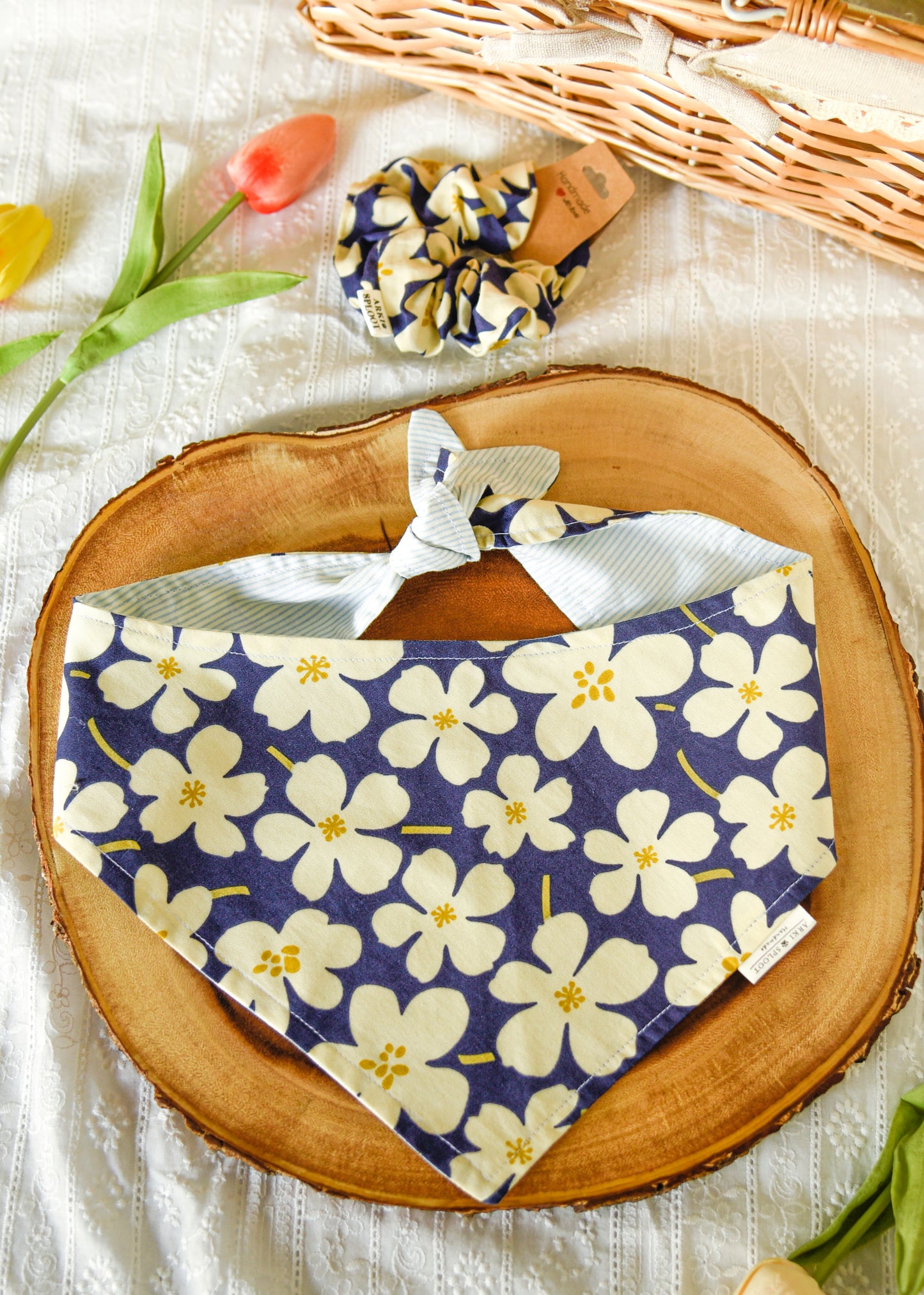 The Indigo Bloom Bandana