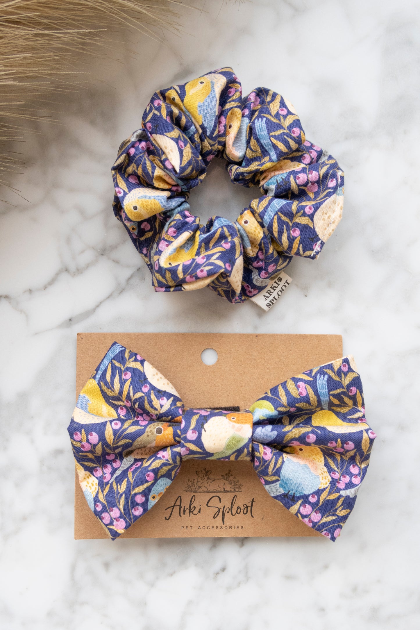 Purple Sparrow Pet Bow Tie